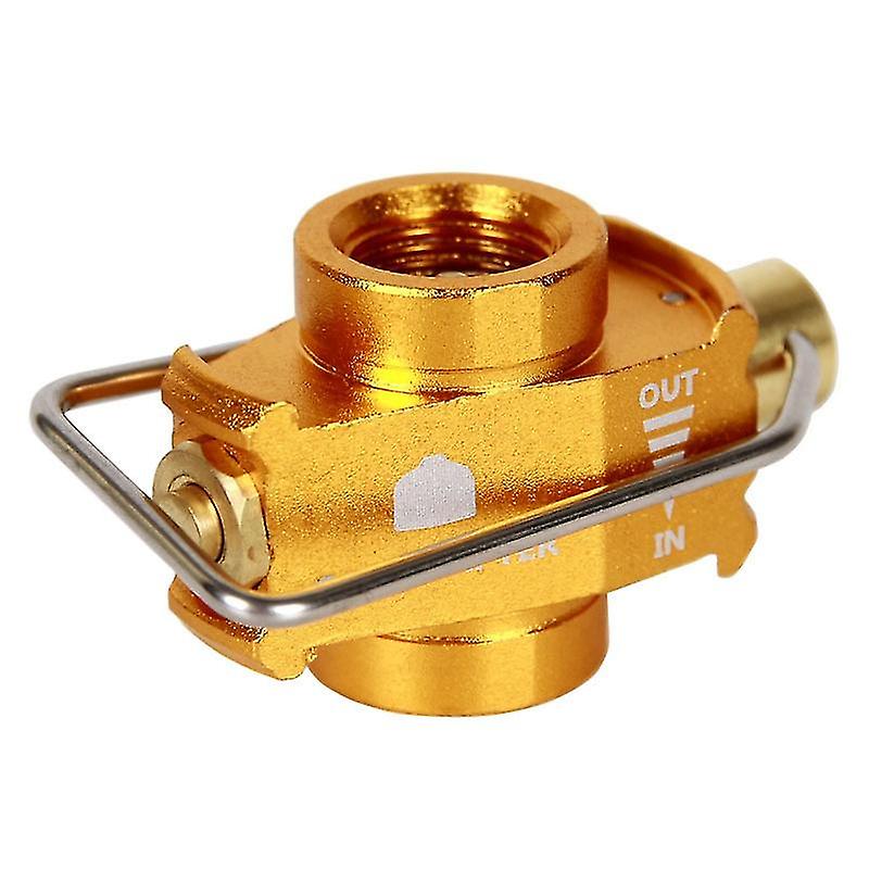 Camping Gas Saver Plus Gas Converter Shifter Refill Flat Tank,Golden