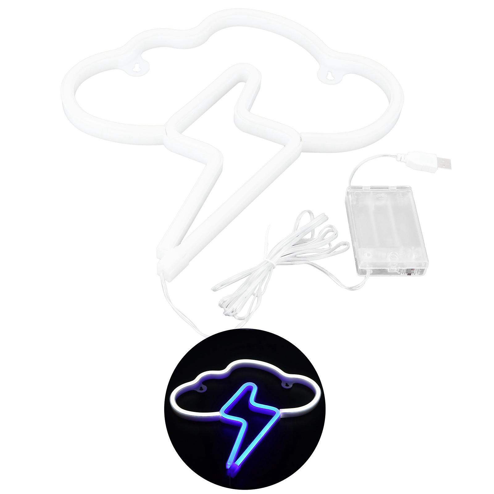 LED 霓虹灯 2 色 LED 霓虹灯电池或 USB 供电，适用于卧室儿童房派对
