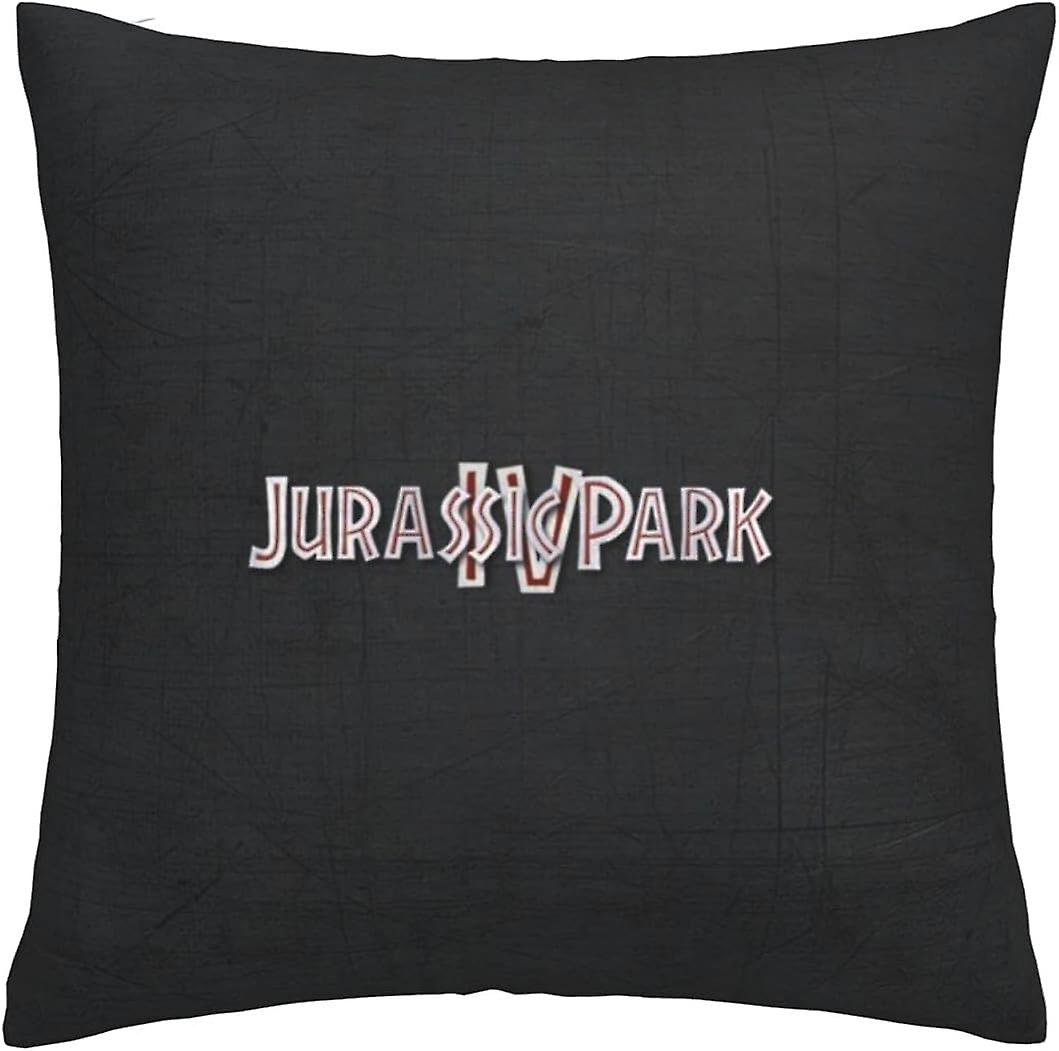 ジュラシックパークソフトクッションカバー45 x 45 cmスクエアスロー枕カバー快適な装飾的なスロー枕カバー豪華な枕カバーソファベッドルーム用。