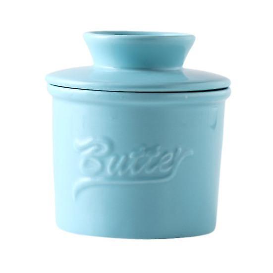 Ceramics Butter Crock with Lid Butter Spreadable Dish Keeper Counter French Soft Butter Container