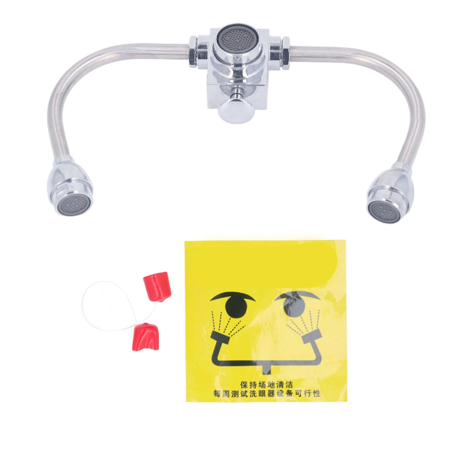 Faucet Mounted Eyewash Station Dual Use Emergency Eye Flush Kit with Filter for Laboratory Industry Home G1/2