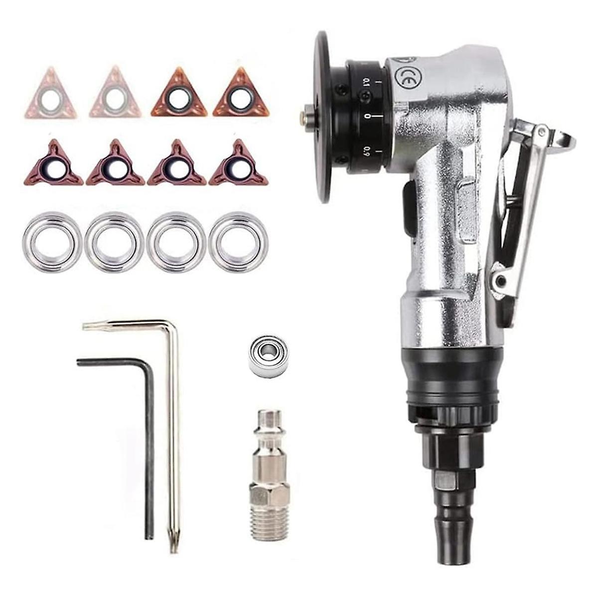 Mini Chamfering Machine, Pneumatic Beveling Machine for Inner Hole Deburring Linear,1/4 Inch Intake