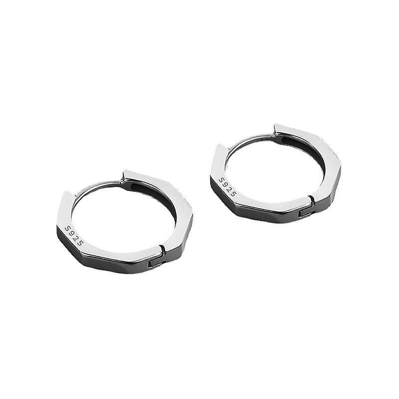 Earrings, minimalist hip-hop versatile personalized accessory 925