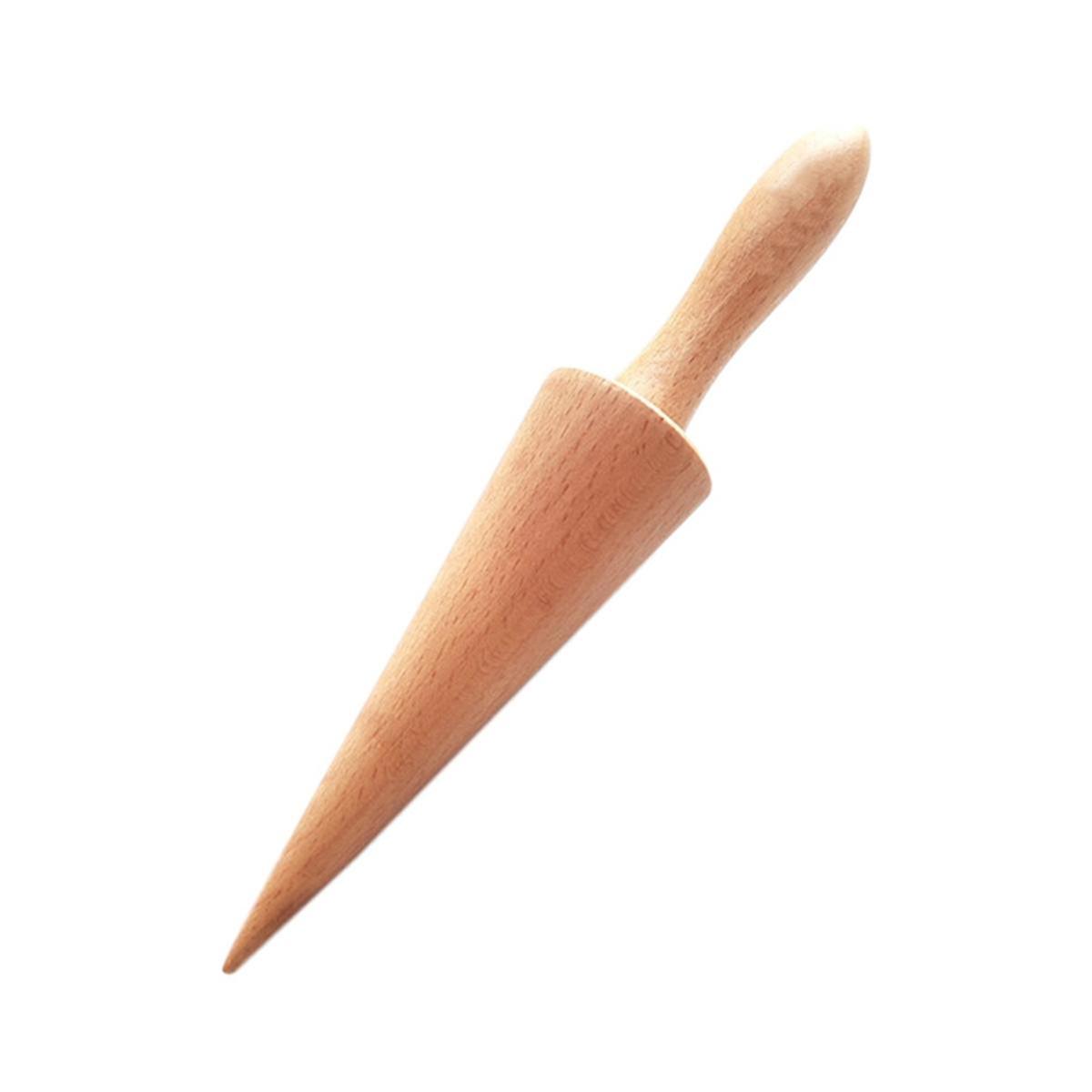 Ice Cream Waffle Cone Roller, Strong and Smooth Cone Roller, Wooden Pizzelle Cone, Handle Waffle Cone Shaped Tool