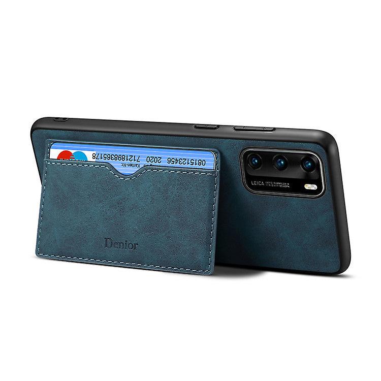 Wallet Leather Case Card Slot For Iphone Xr Retro Blue No2186