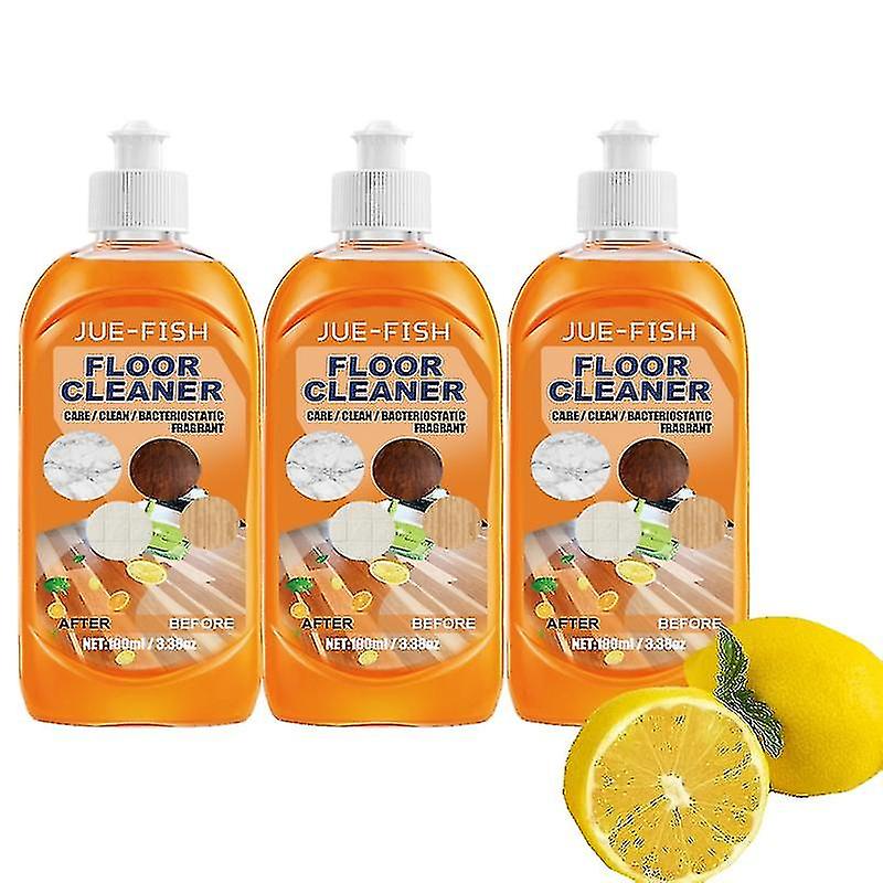 3pcs Hard-surface Floor Cleaner Refill 100ml Vinyl Tile Laminate Floor Mopping Cleaning For All Floors - J