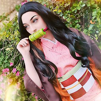 Inosuke Cosplay Perücke Demon Slayer - Lange Blaue Kunstfaser Perücke