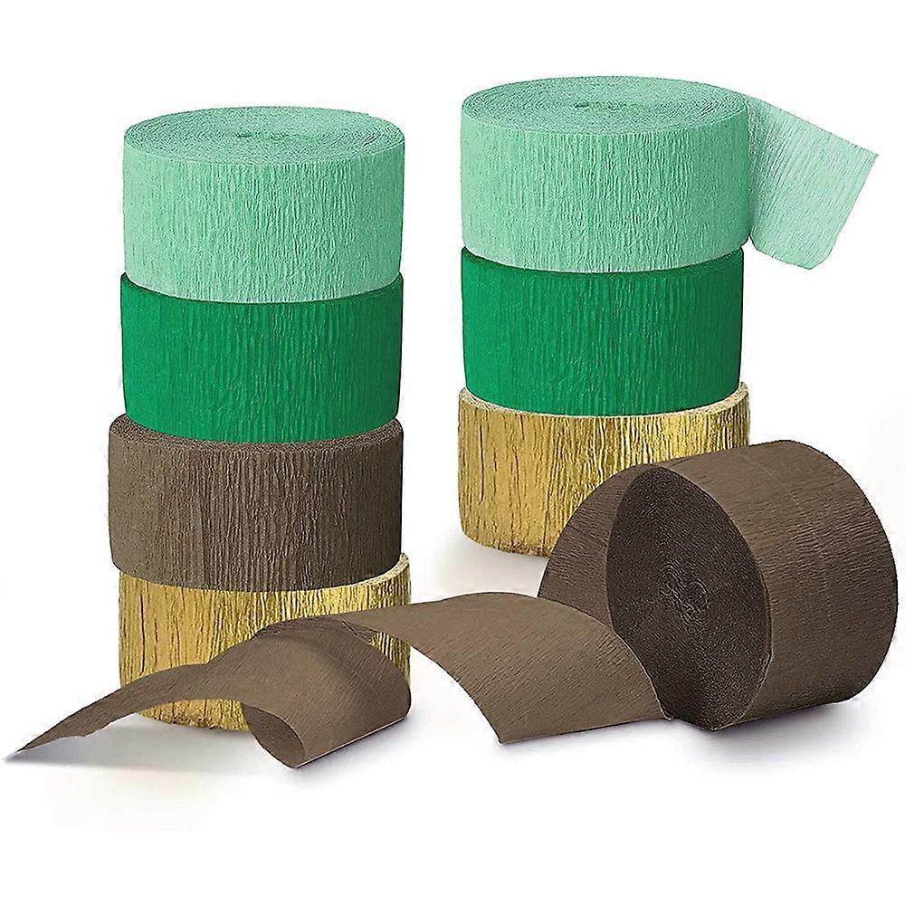 8 Rolls Green Crepe Paper Streamers Tassels Streamers for Rustic Style Bridal Shower Birthday Party
