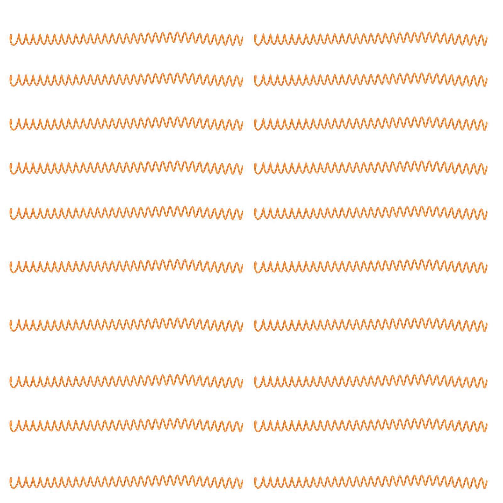 20Pcs Spiral Binding Coils 30 Sheet ABS Plastic Spiral Binding Spines for Stationery Work Orange NO.4651