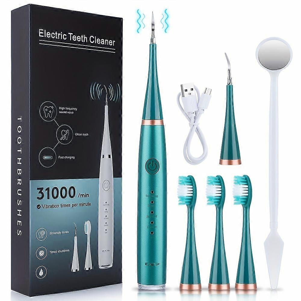 Electric Toothbrush Six-in-one Electric Toothbrush Set, Portable To Remove Tartar Scaling Teeth Beauty Device