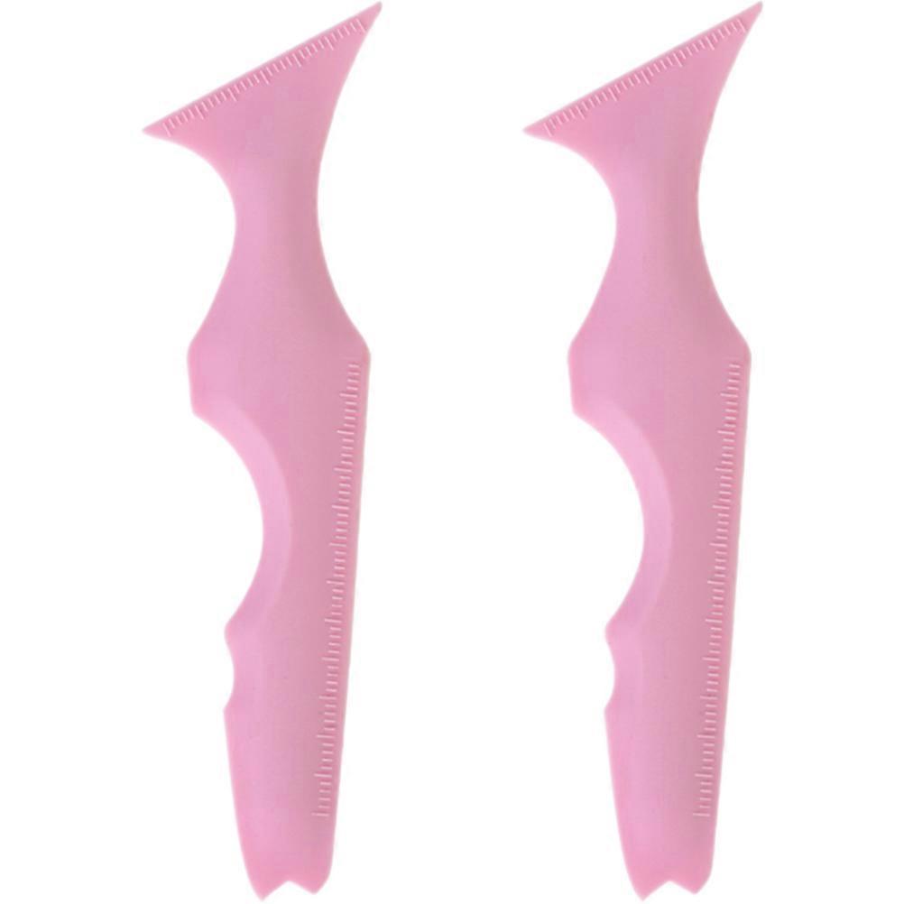 2pcs Reusable Eyeliner Stencil Silicone Eyeliner Aid Eyebrow Eyeshadow Applicators Makeup Tool
