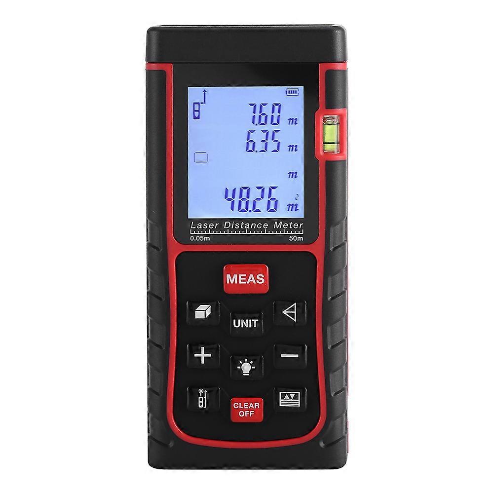 SNDWAY Handheld Digital Laser Distance Meter Self Calibration Length/Volume Measure Tool 50m