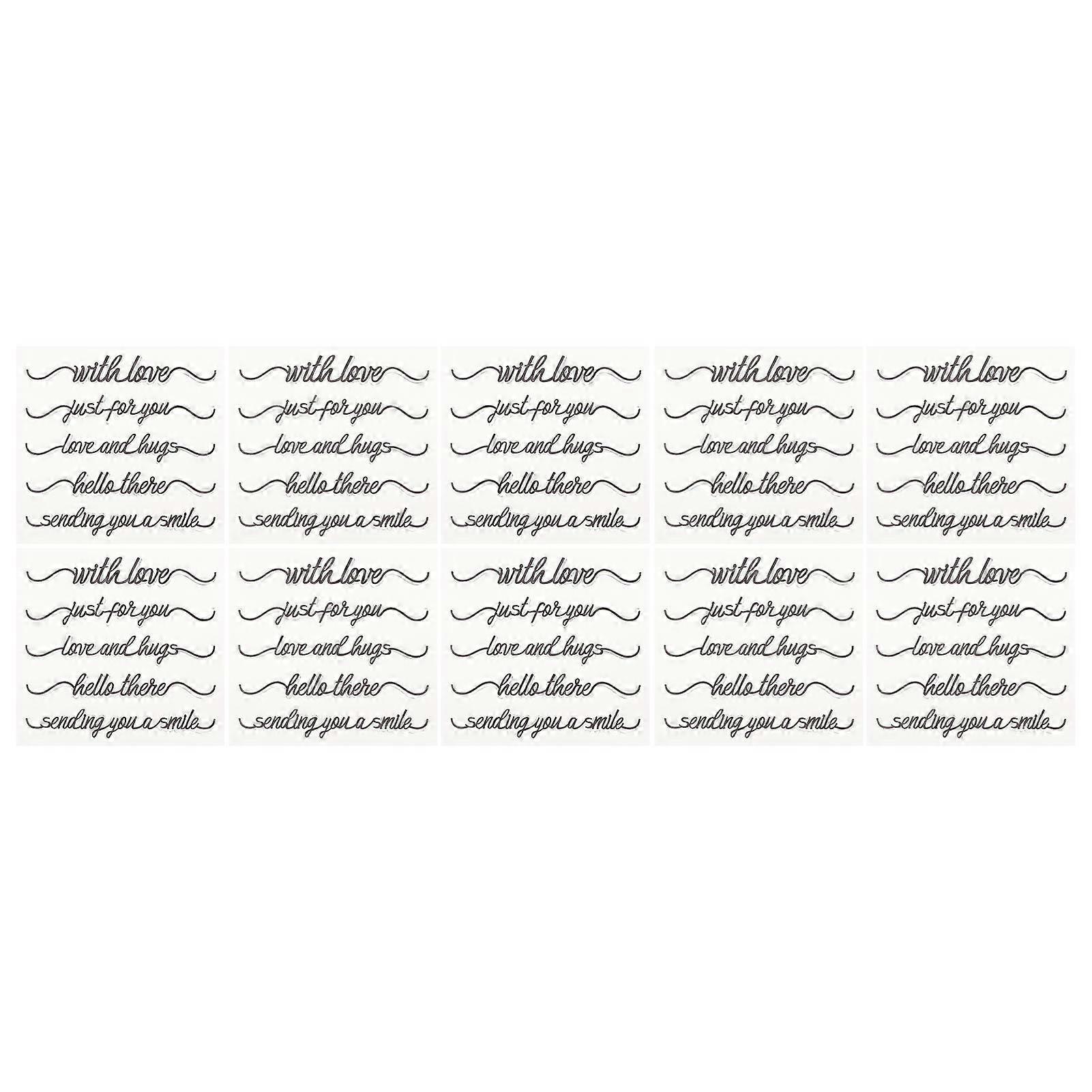 10pcs Clear Stamps Reusable TPR Multipurpose DIY Scrapbooking Clear Stamp for Card Making Journal