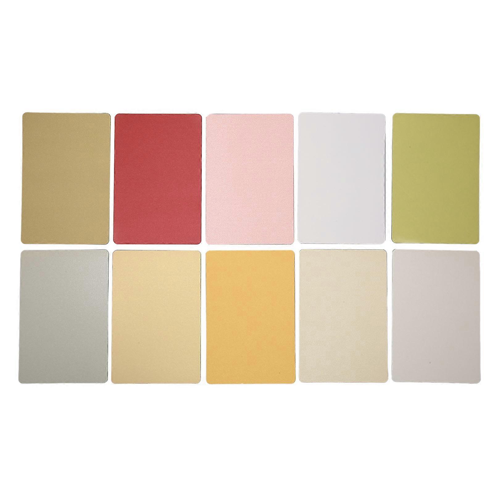 200Pcs Pearlescent Card Stock Assorted Colors Blank Metallic Cardstock Paper with Rounded Corners 5.9x3.9in