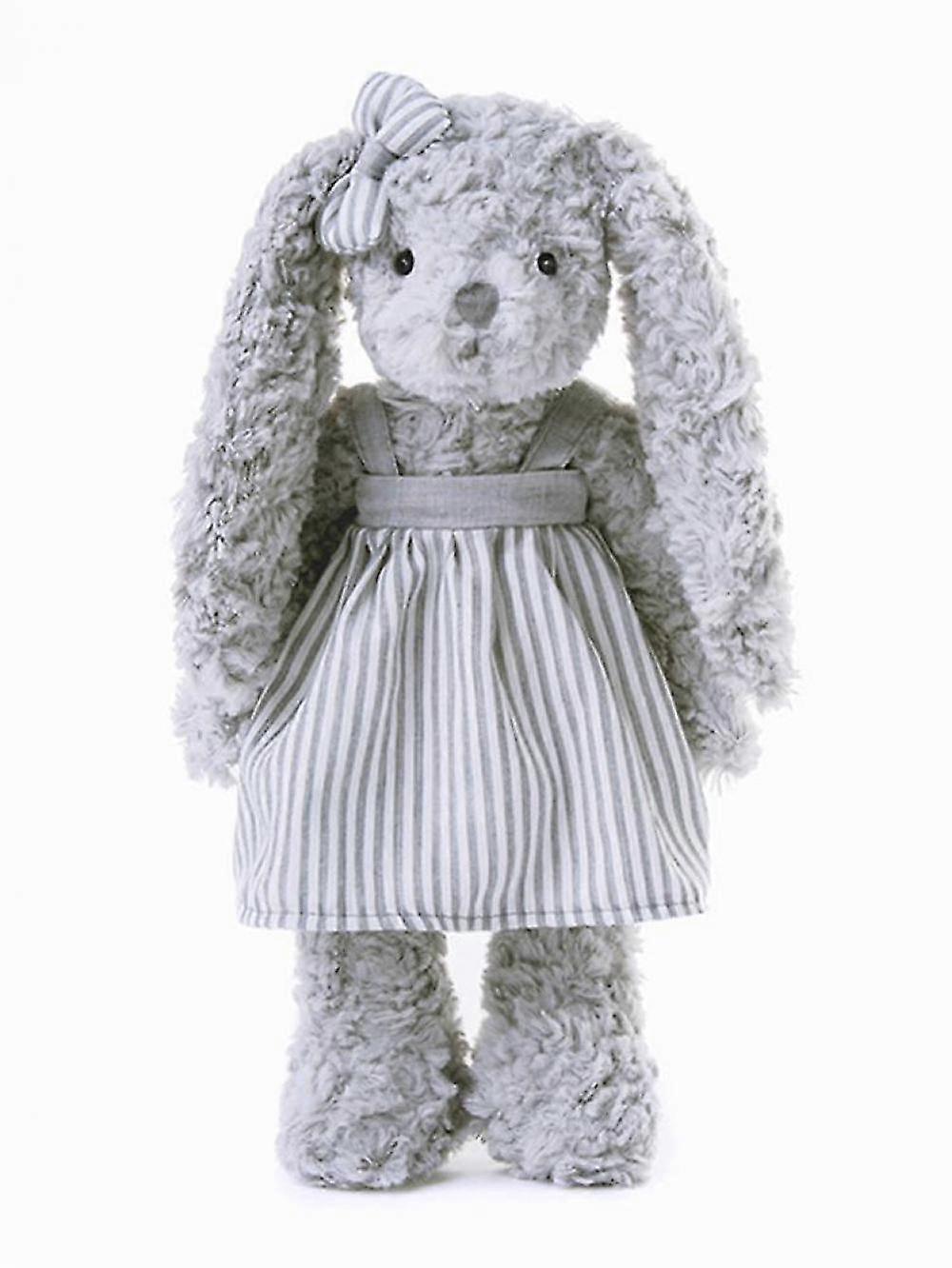 Dressed Rabbit Doll Grey Twisted Flower Plüsch