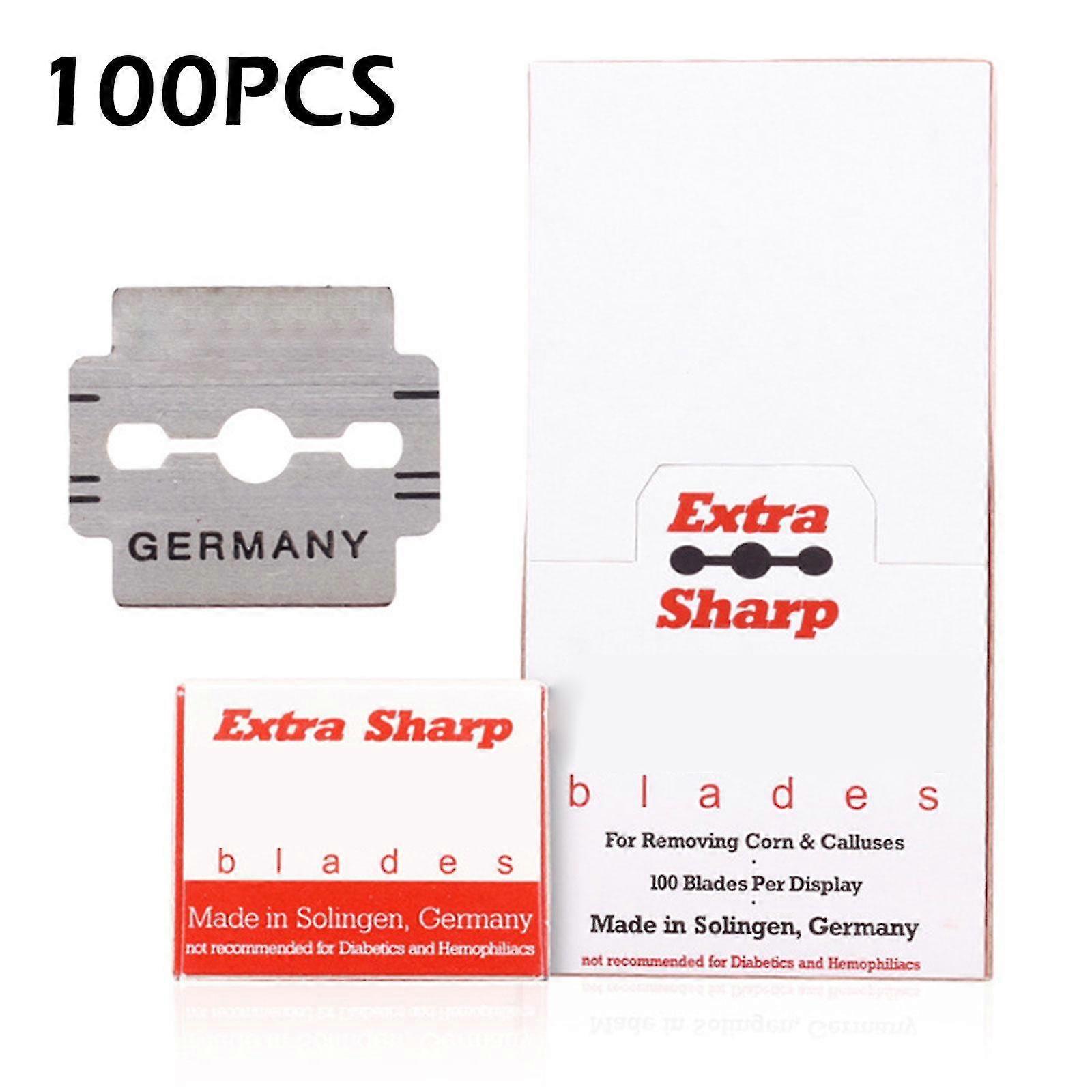 100 pcs Corn Plane Blades Set Pro Callus Rasp Tool Salon Pedicure Foot Sharp