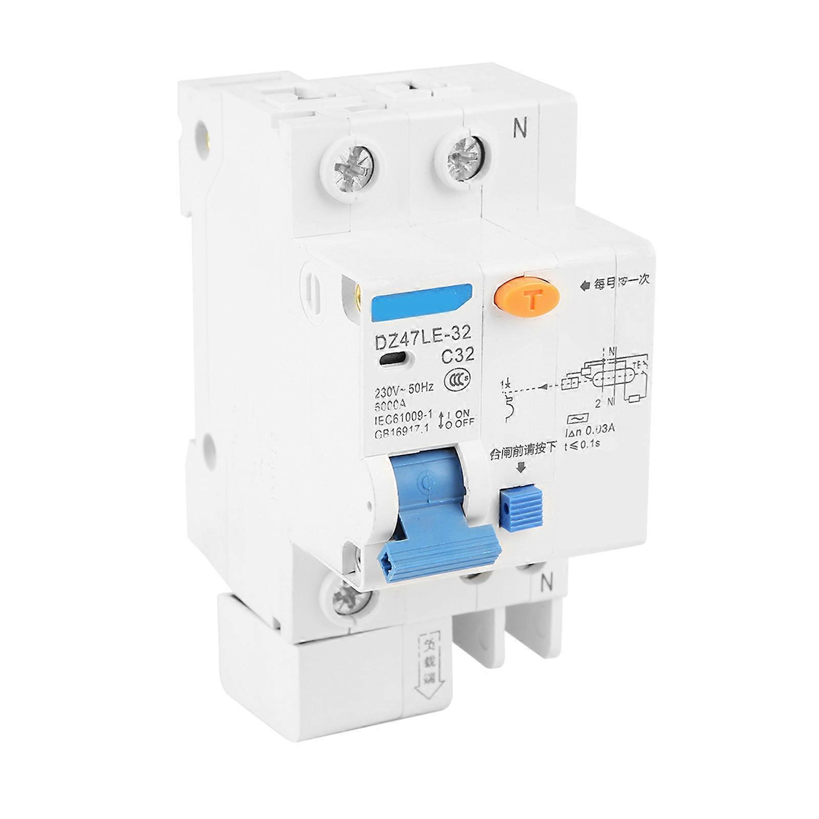 Disjoncteur différentiel DZ47LE32 1p N C32 RCCB 30 mA 230 V