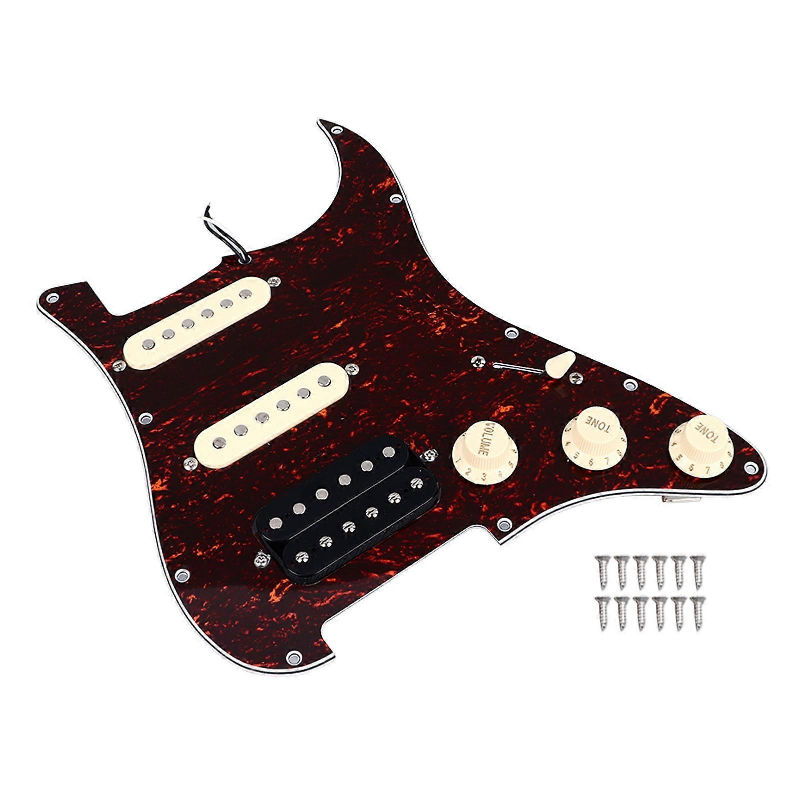 Elgitarr Plektrumskydd Plast och Mental Elgitarr Laddad Plektrumskydd med Pickup SSH16 Magma Färg