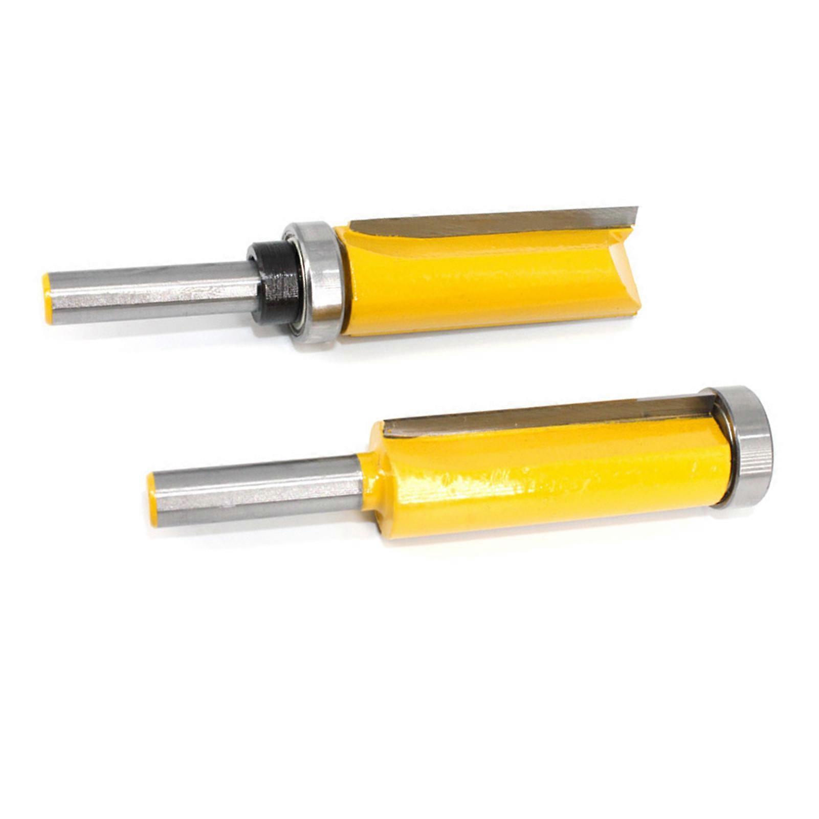 Router Bit Set 8mm Shank Woodworking Router Bits Straight Flush Trim Bit Kit with Bearing YEMAA