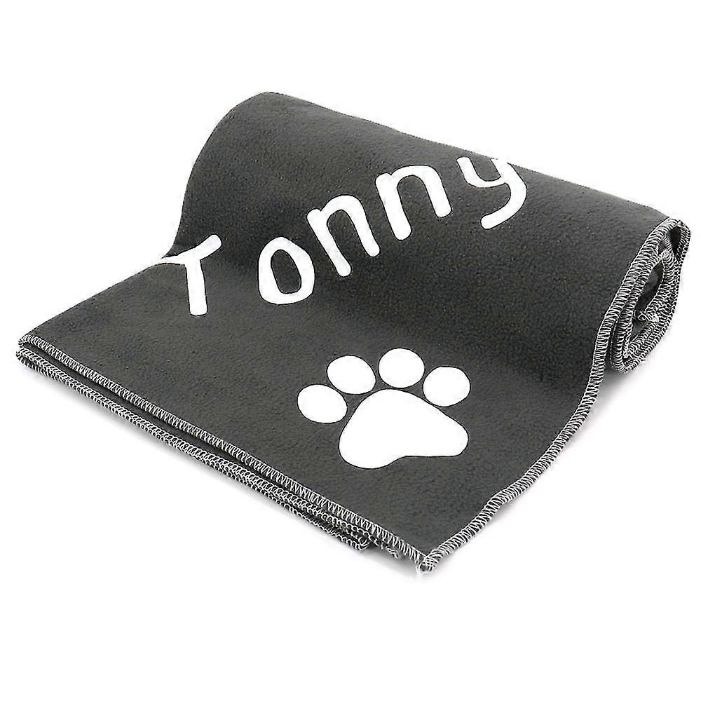 Coral fleece dog blanket personalized pet sleeping blankets free print name paw pattern small large dogs cat shower bath blanket