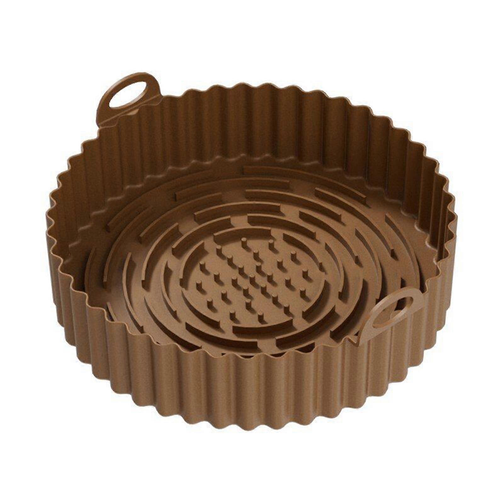 8inch air fryer silicone liner round reusable liner with handles for home restaurant hotel