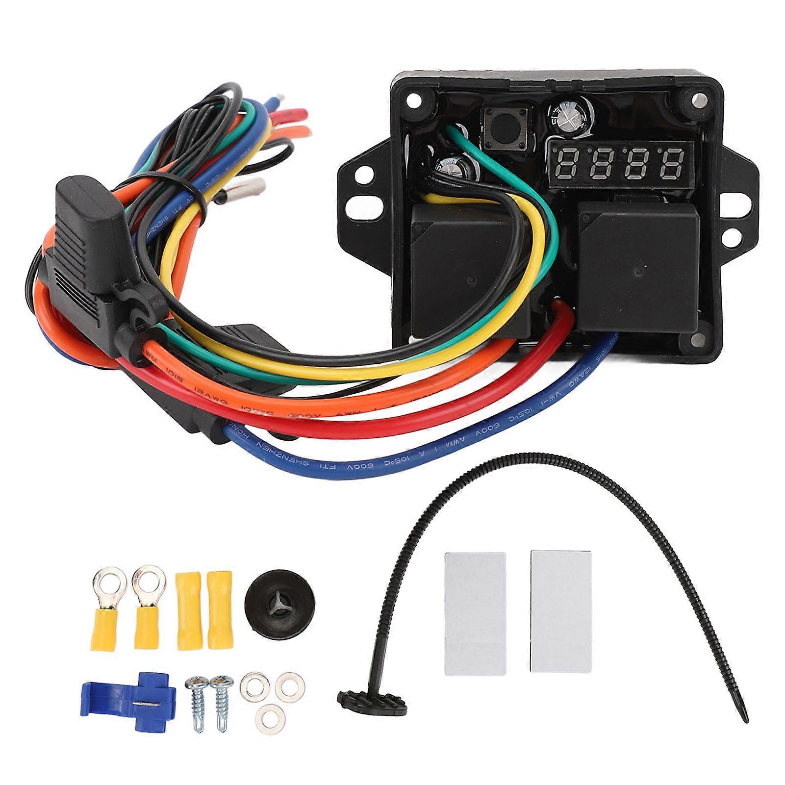 Digital Fans Controller 12V Adjustable Temperature Electric Thermatic Fan Control Switch Kit
