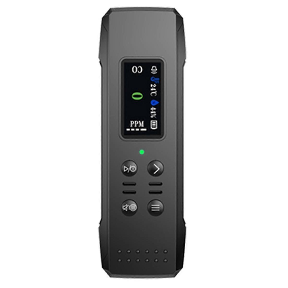 Portable Electrochemical Sensor CO Tester LCD Screen PPM Detector with Sound Light Alarm and Low Battery Reminder Black