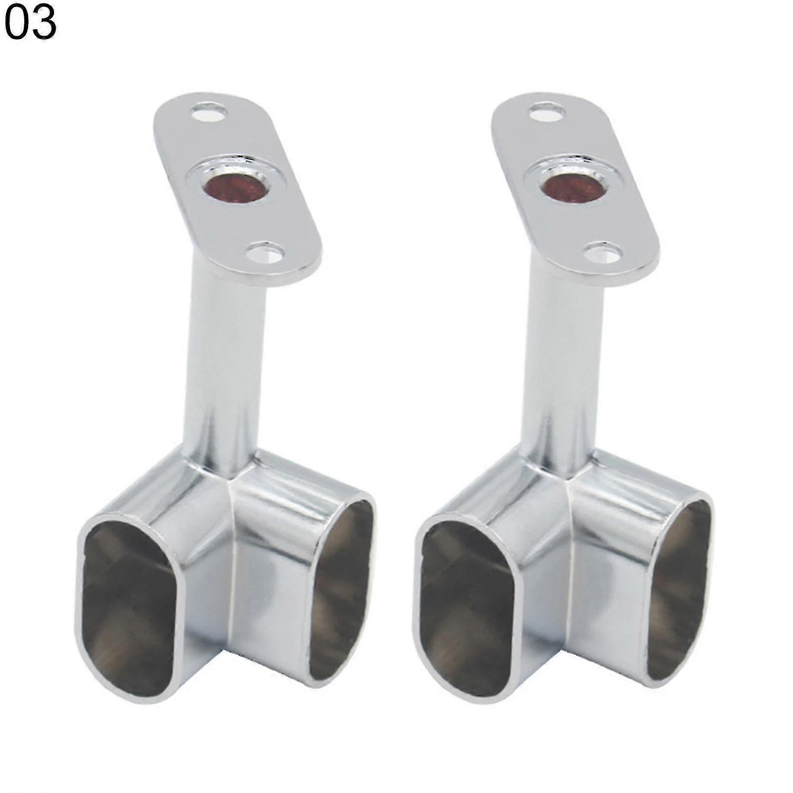 2 stk legering takmontert brakett hjørne garderobe stang klesstang spakholder -JA