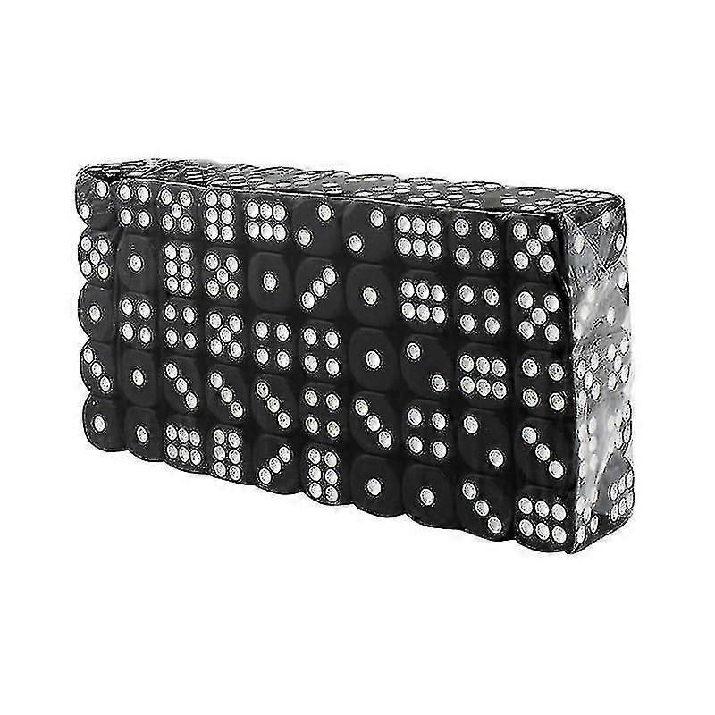 Six-sided Dice, 100 Pcs-black -JA