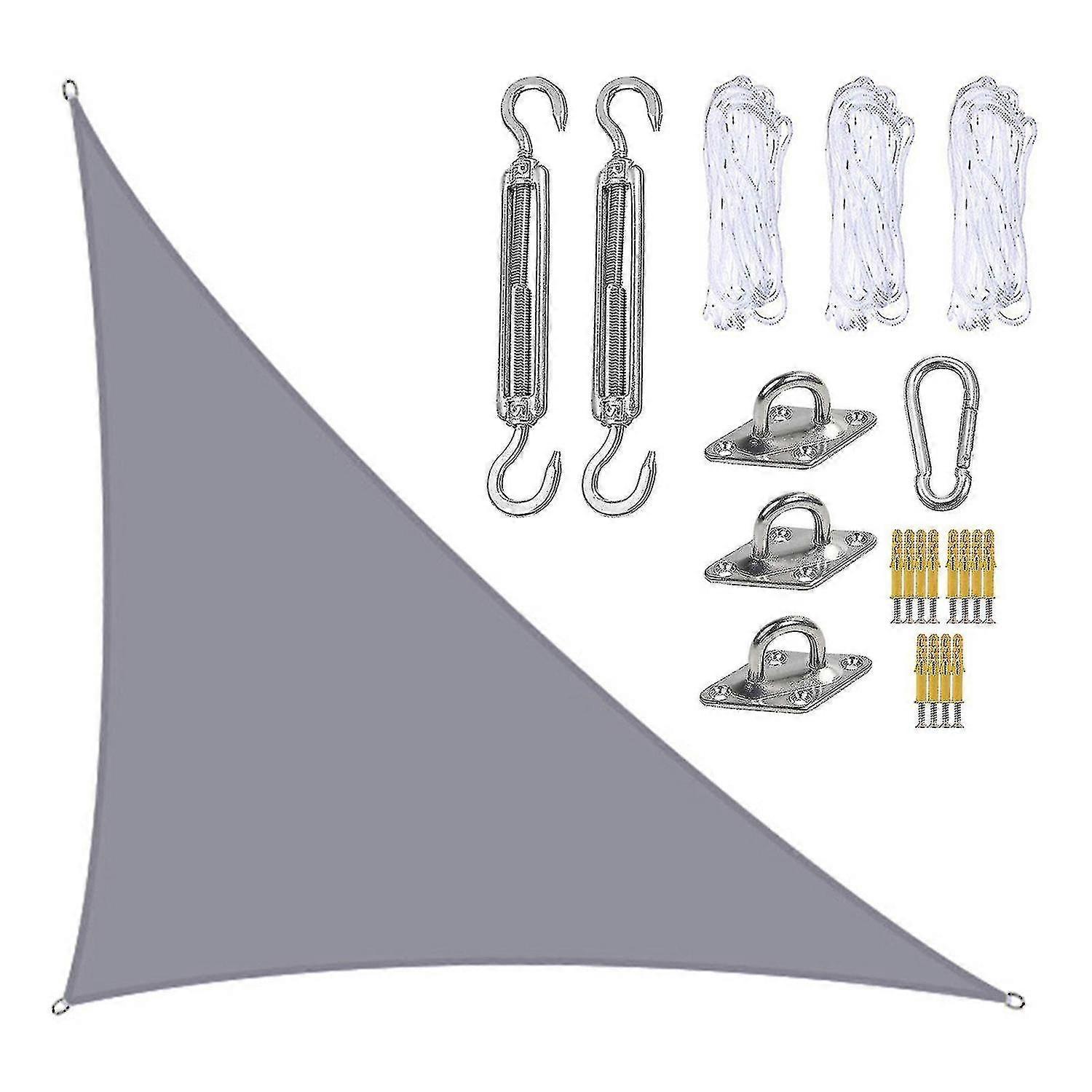 3x4x5m Waterproof Shade Sail Awning Sunshade Triangular Awning-terrace Pool Canopy Triangle For Outd