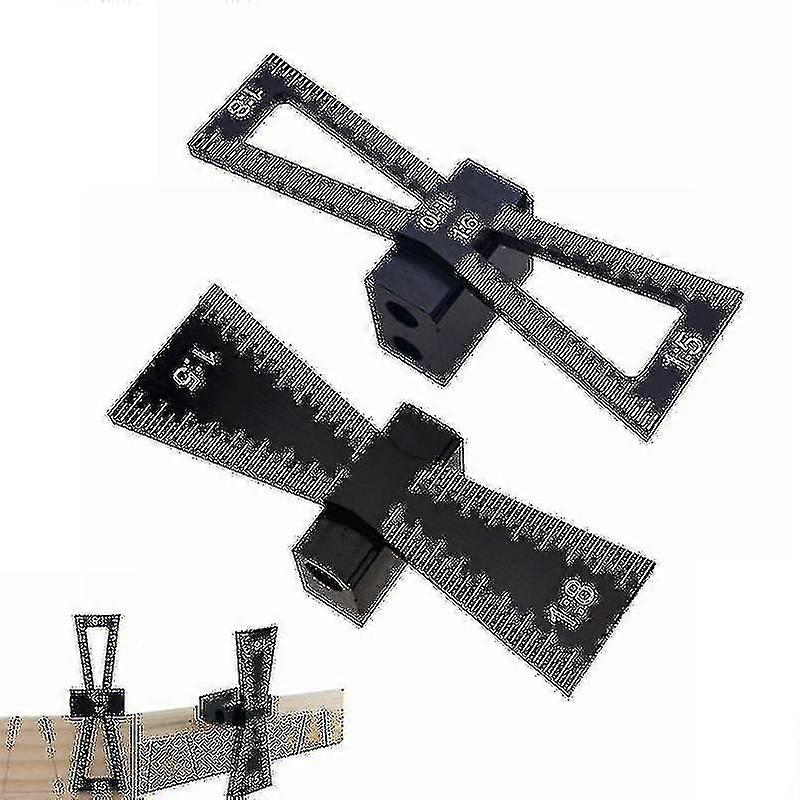 2 قطع النجارة تتوافق مع علامة سبائك الألومنيوم تتوافق مع قالب الوسم 1: 5 1: 8 مقياس مشترك خشبي مع أدوات دليل تتوافق مع مقياس