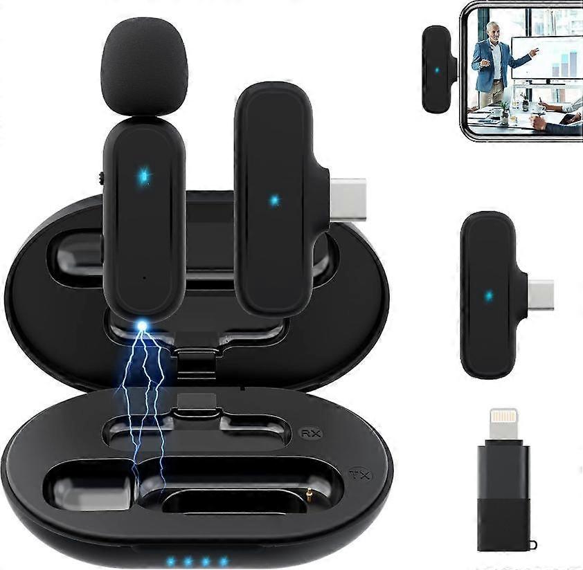 Wireless Microphone OHPA K60 Noise Cancellation And Plug And Play, Mobile Phone Microphone Recording All In One