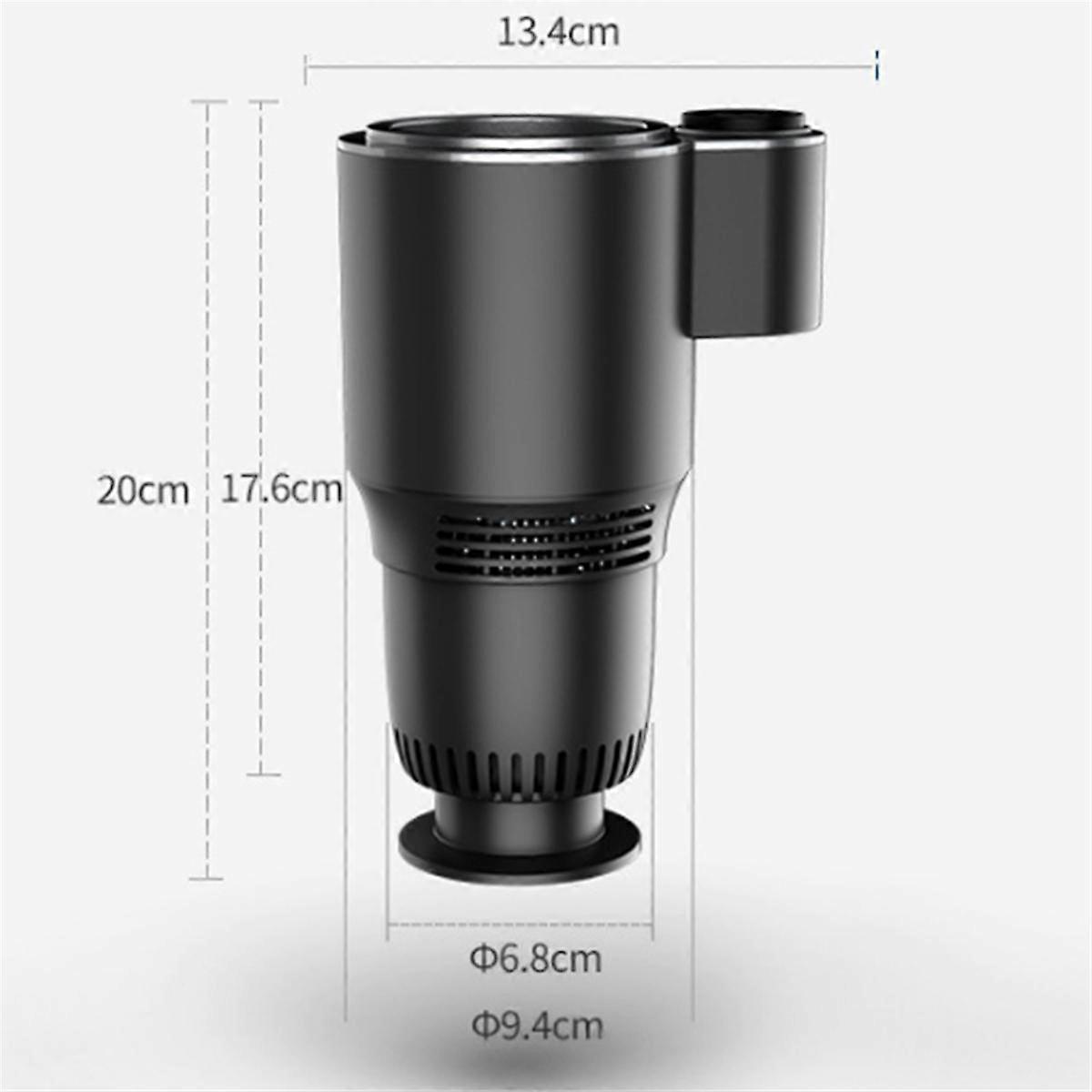 Car 12V Heating Cooling Cup Intelligent Beverage Holder Cooling Heating Cup Smart 2-In-1 Cup with T