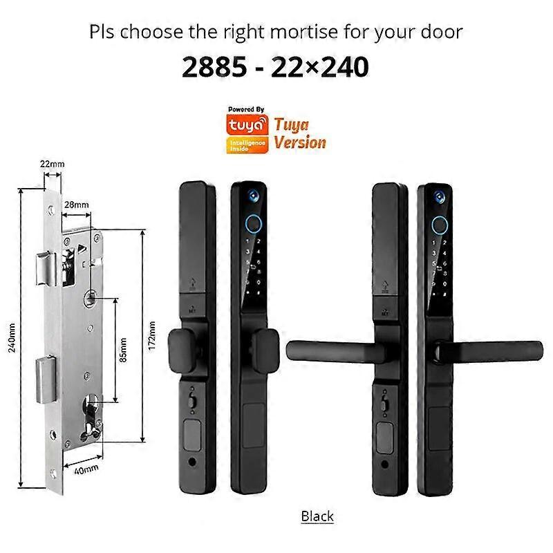 Aluminum Door Lock Waterproof IP66 Camera Door Viewer WiFi Fingerprint Biomitric Password IC Card Digital Sliding Door Lock
