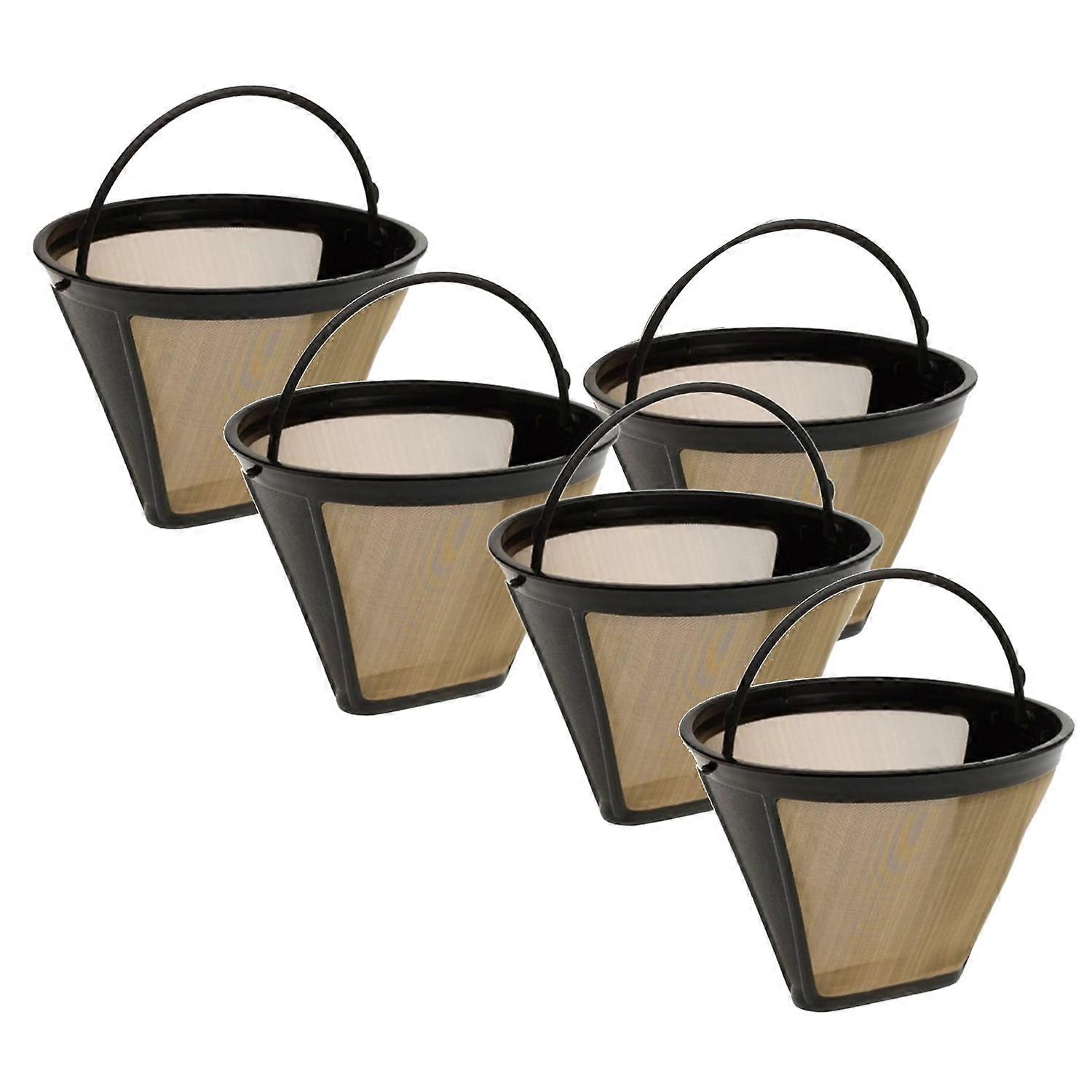 5 Pack Reusable Coffee Filter for Permanent Coffee Filter for Machines and