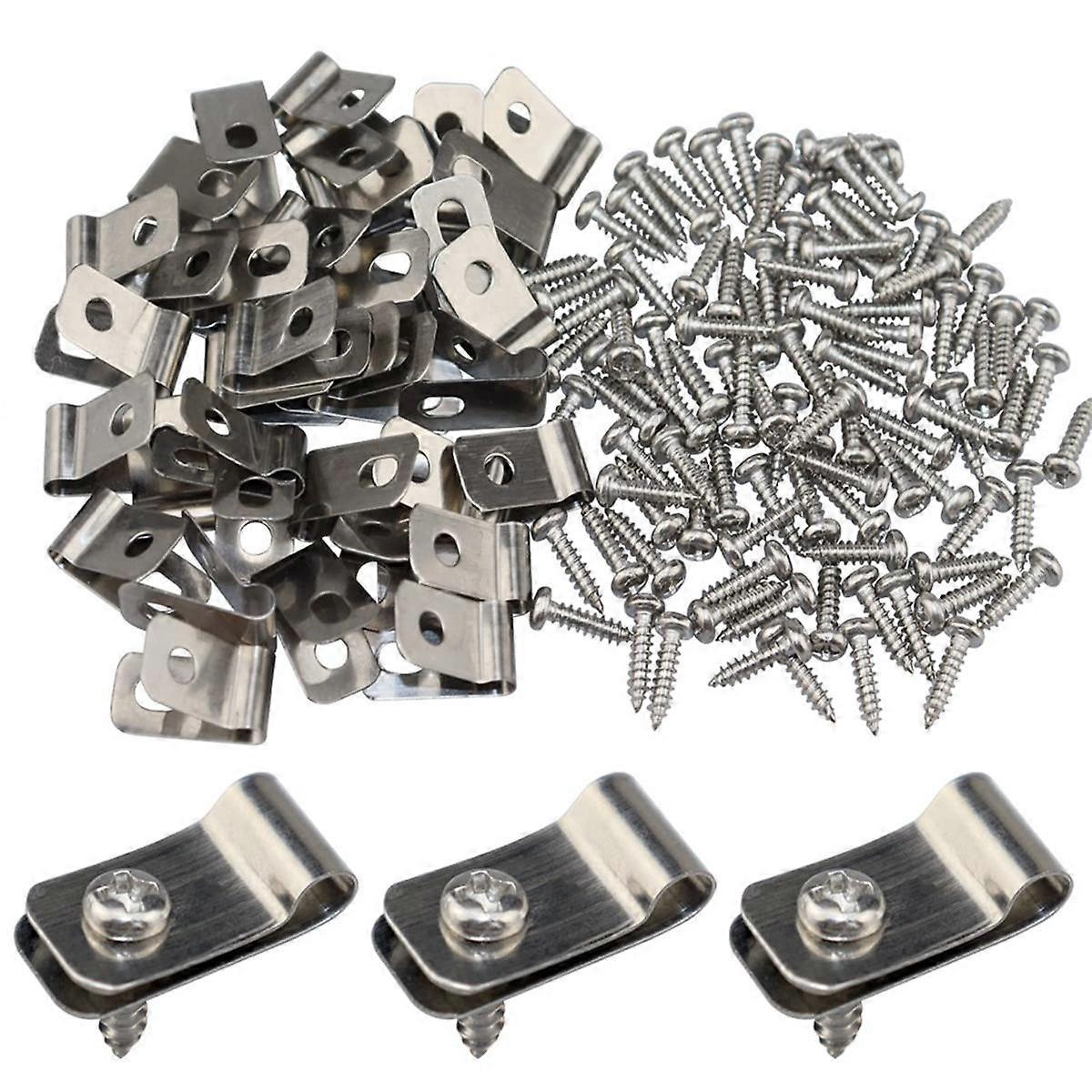 Wire Fence Clips, 200 Pieces Fence Wire Aluminum for 12-16 Gauge Welded Wire to Wood, Metal or Viny
