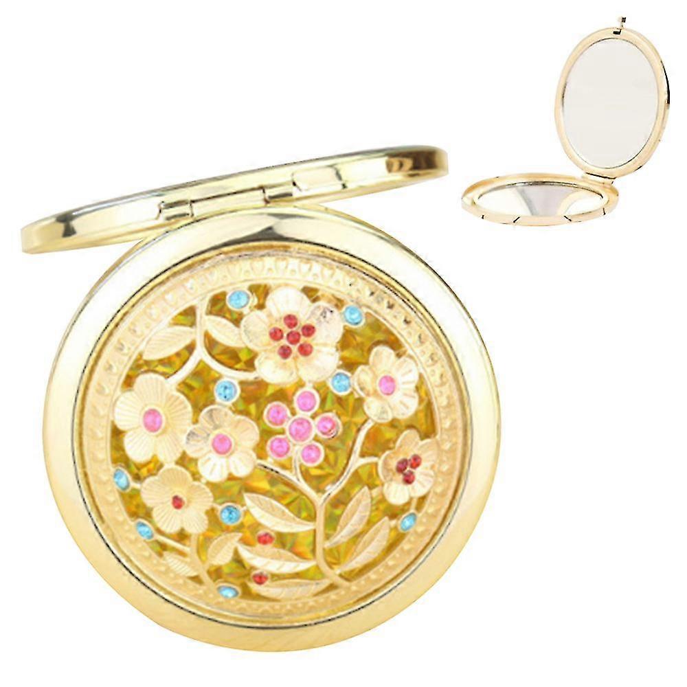 Compact Mirror, Round Small Make-up Mirror In Retro Print Best Gift