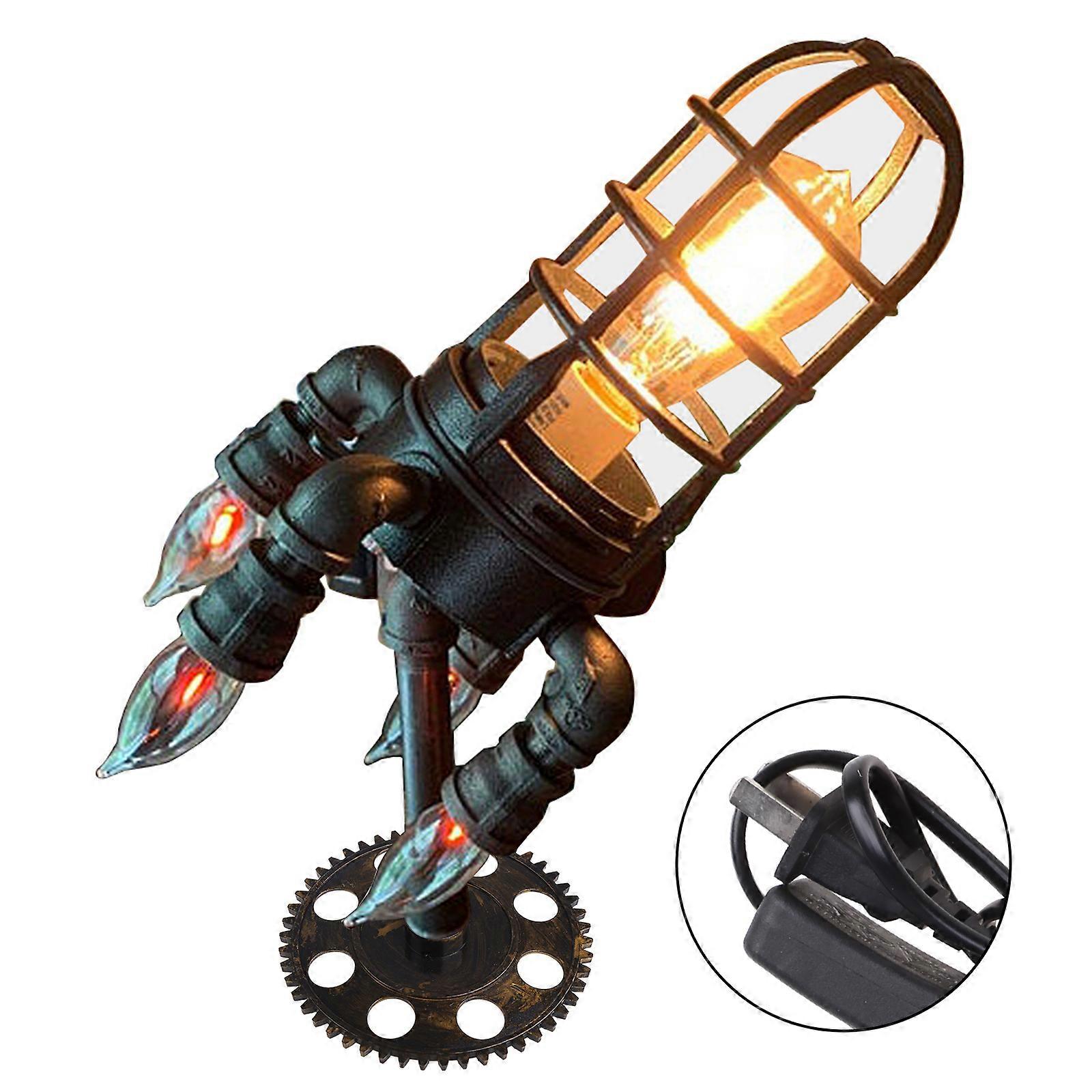 Vintage Steampunk Flame Rocket Light Simulation Flame LED Bulb US/UK/EU/AU Plug
