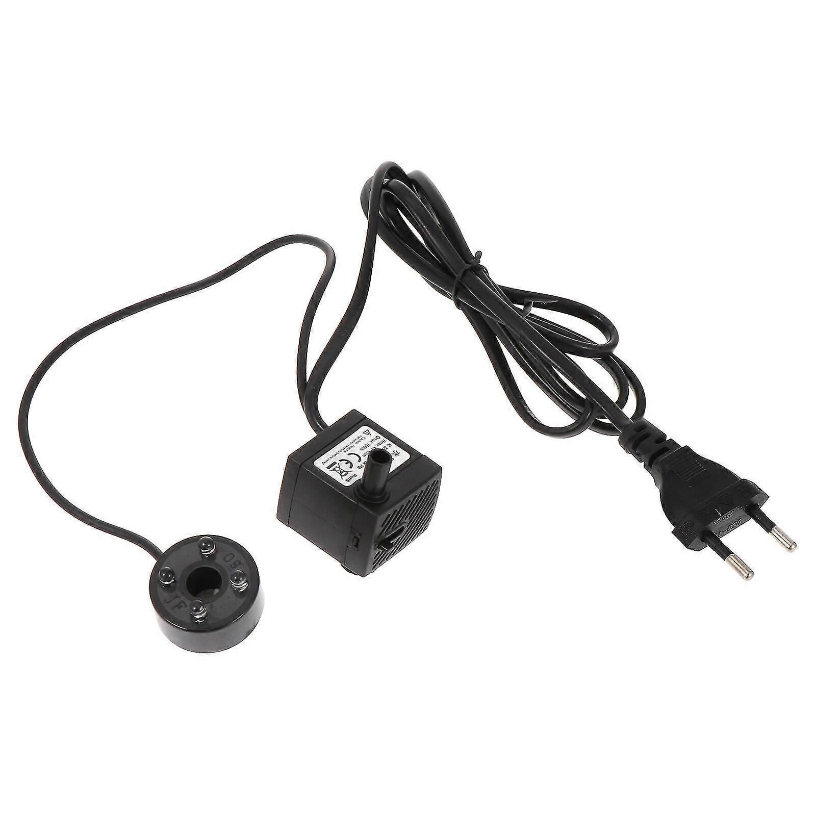 2w Quiet Submersible Water Pump Flow Adjustable Led Circulation Pump Eu Plug