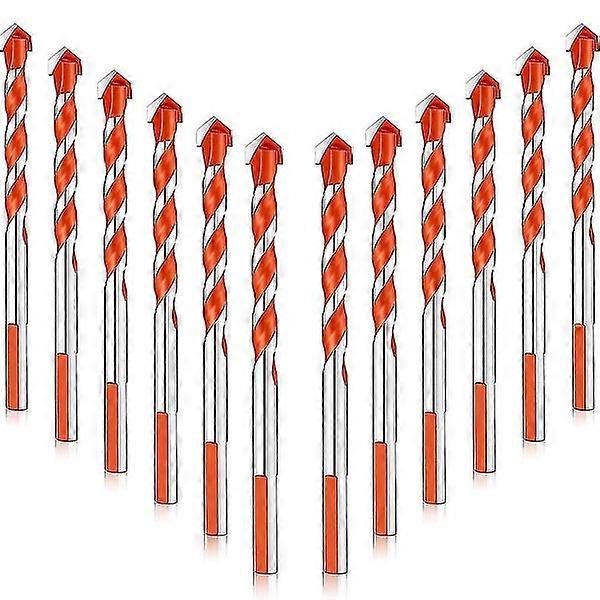 12 Pieces Hand Drill Bit Set Triangular Handle Multifunctional Drill Bits Punchi