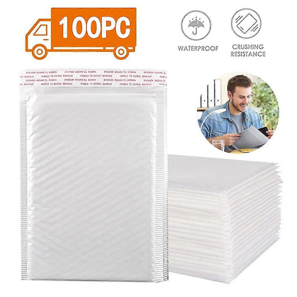 Bubble Mailers Padded Envelopes Lined Poly Mailer Self Seal White 100pcs