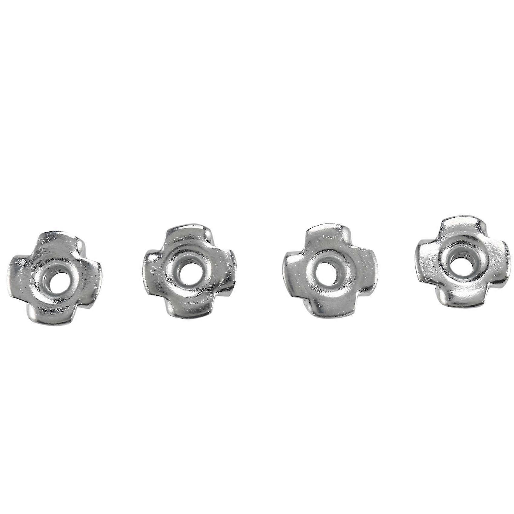 Set Of Assorted Four Prong Nuts Metal Coating For Furniture Working Wood ( 100pcs)