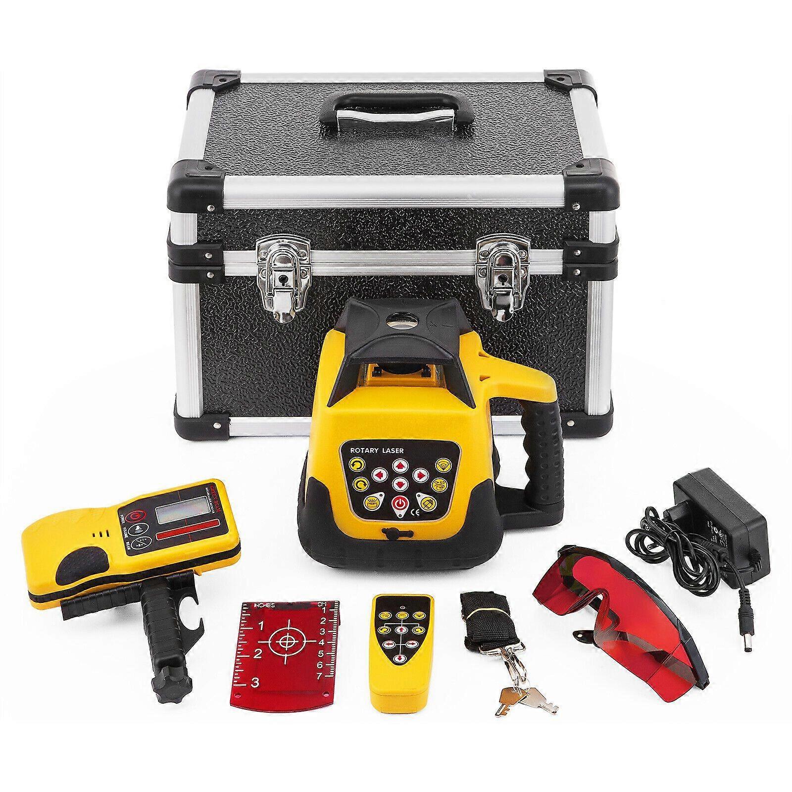 Laser a linee incrociate laser rosso Laser a linee da 500 m autolivellante Laser a 360 gradi rotante Laser per costruzioni Scala laser rotante automatica Guscio giallo