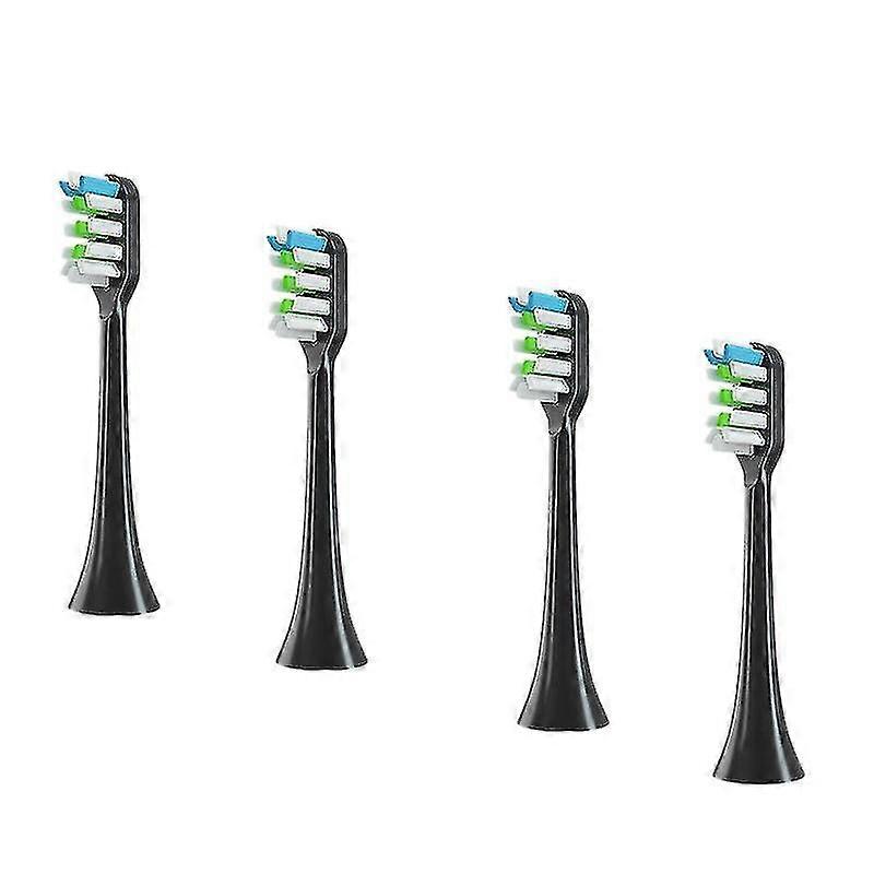 4pcs ανταλλακτικές κεφαλές οδοντόβουρτσας για V1x3/x3u X1/x3/x5 ηλεκτρικές κεφαλές βούρτσας δοντιών μαύρο