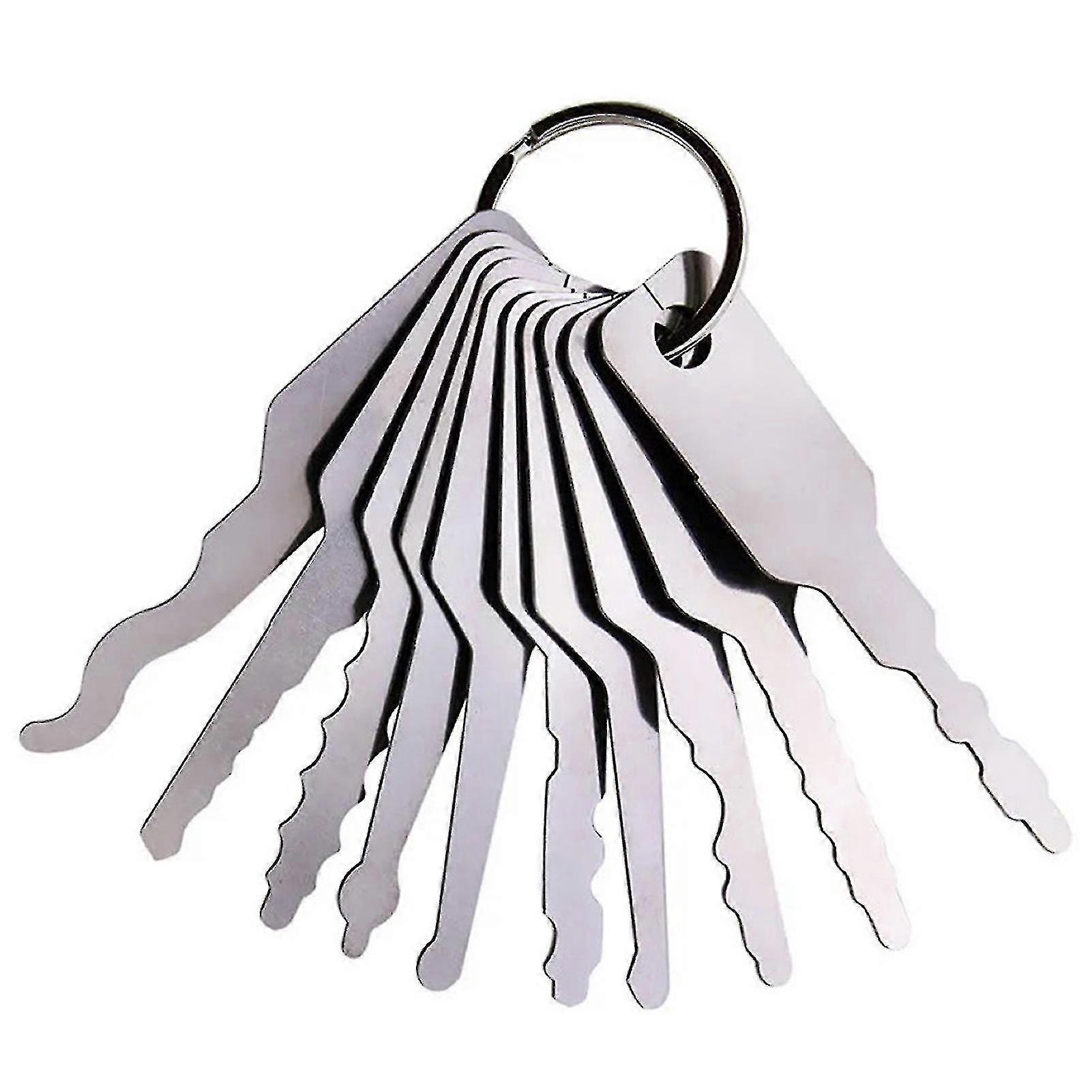 10pcs Blank Key Uncut Blade Key Embryo Chain Car Key Machine Motorcycle