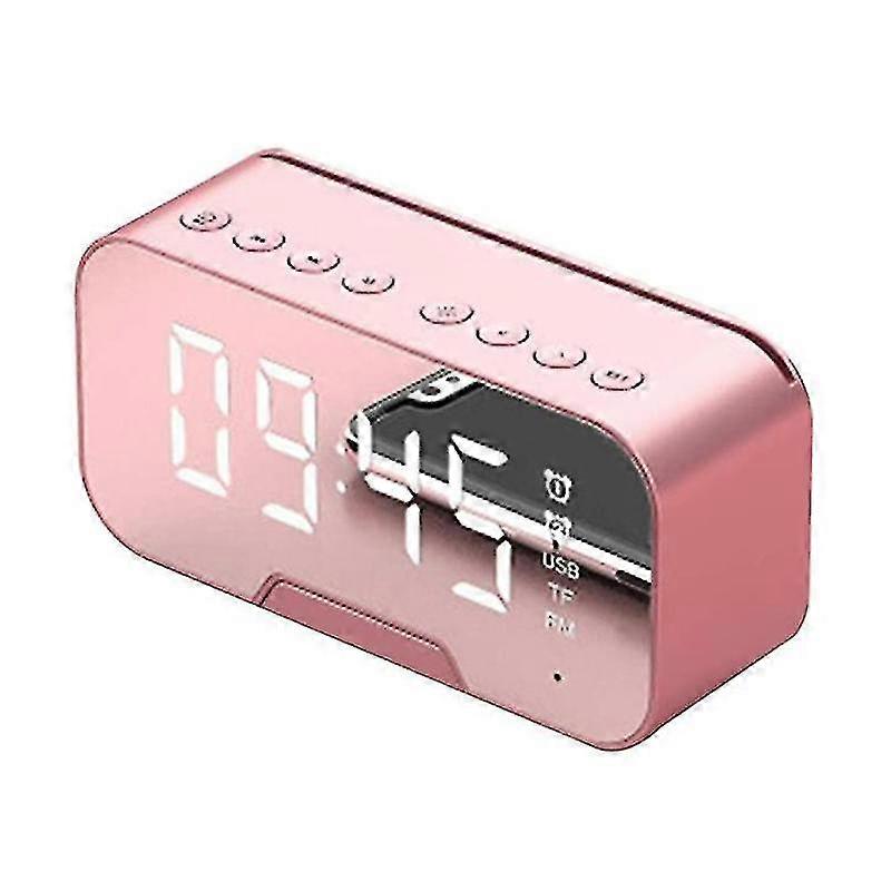 Bluetooth Speaker,portable Led Mirror Digital Wireless Bluetooth Speaker Alarm Clock Multifunction