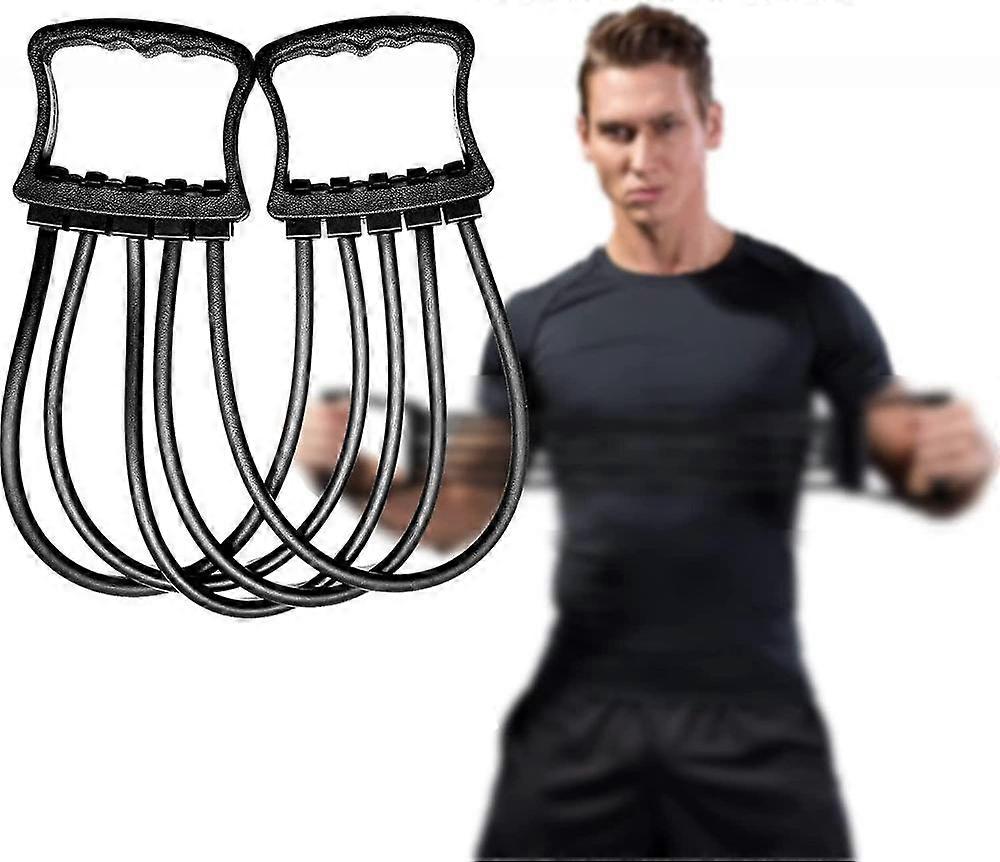 Chest Expander, Exercise Resistance Bands For Chest Arm Legs Shoulder Back Muscles Training,with 5 Removable Ropes, Fitness Training Set