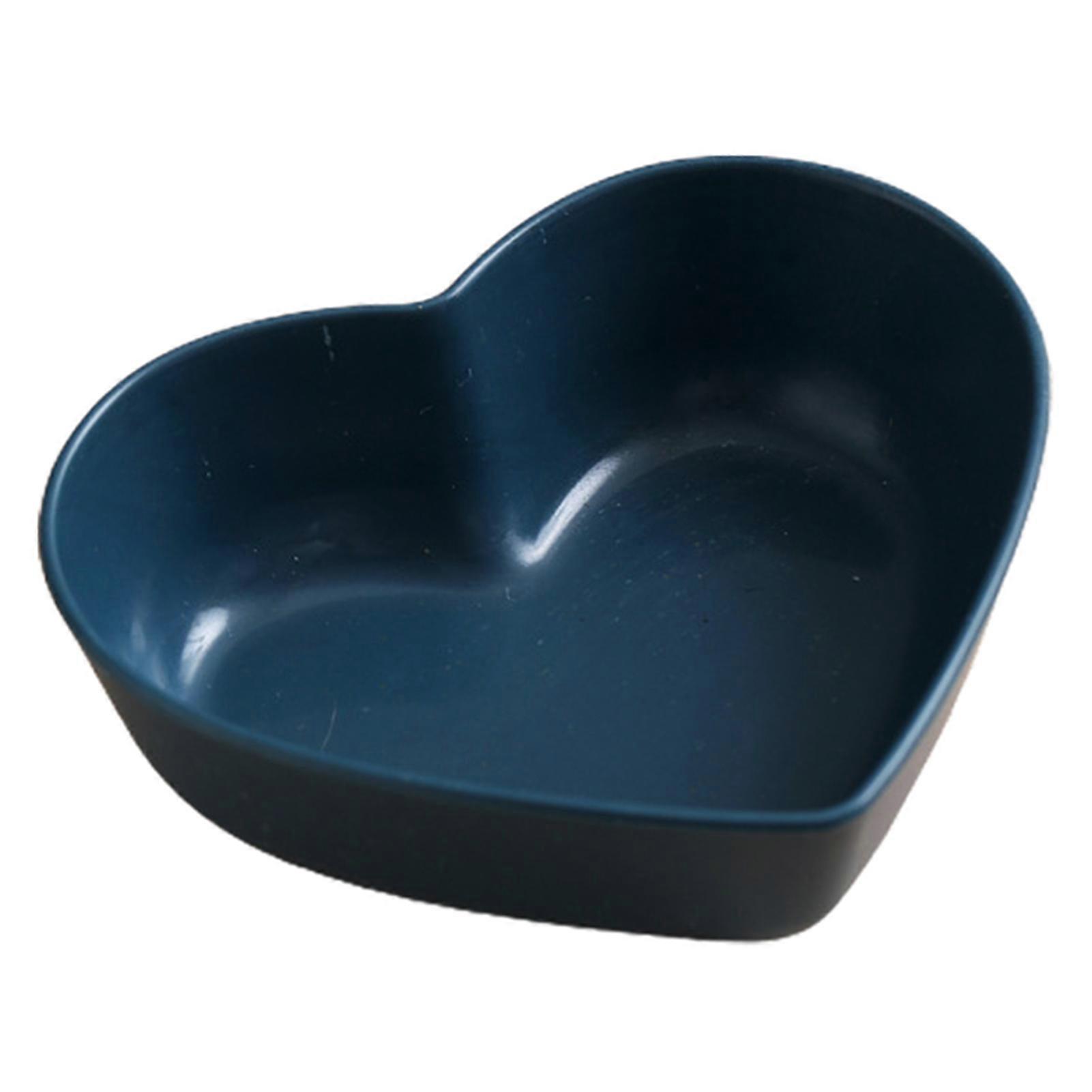 Dessert Dish Heart-shaped Stackable Drop Resistant Washable Sound Construction Pack Food Anti-deform Seasoning Plate for Dining Room KAESI