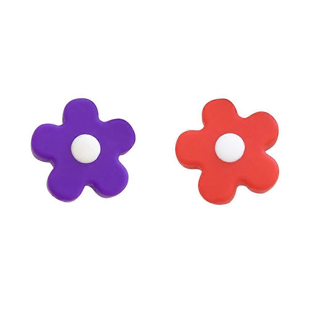 2pcs Cable Protector Flower Cable Bites Sleeve(Red Purple)