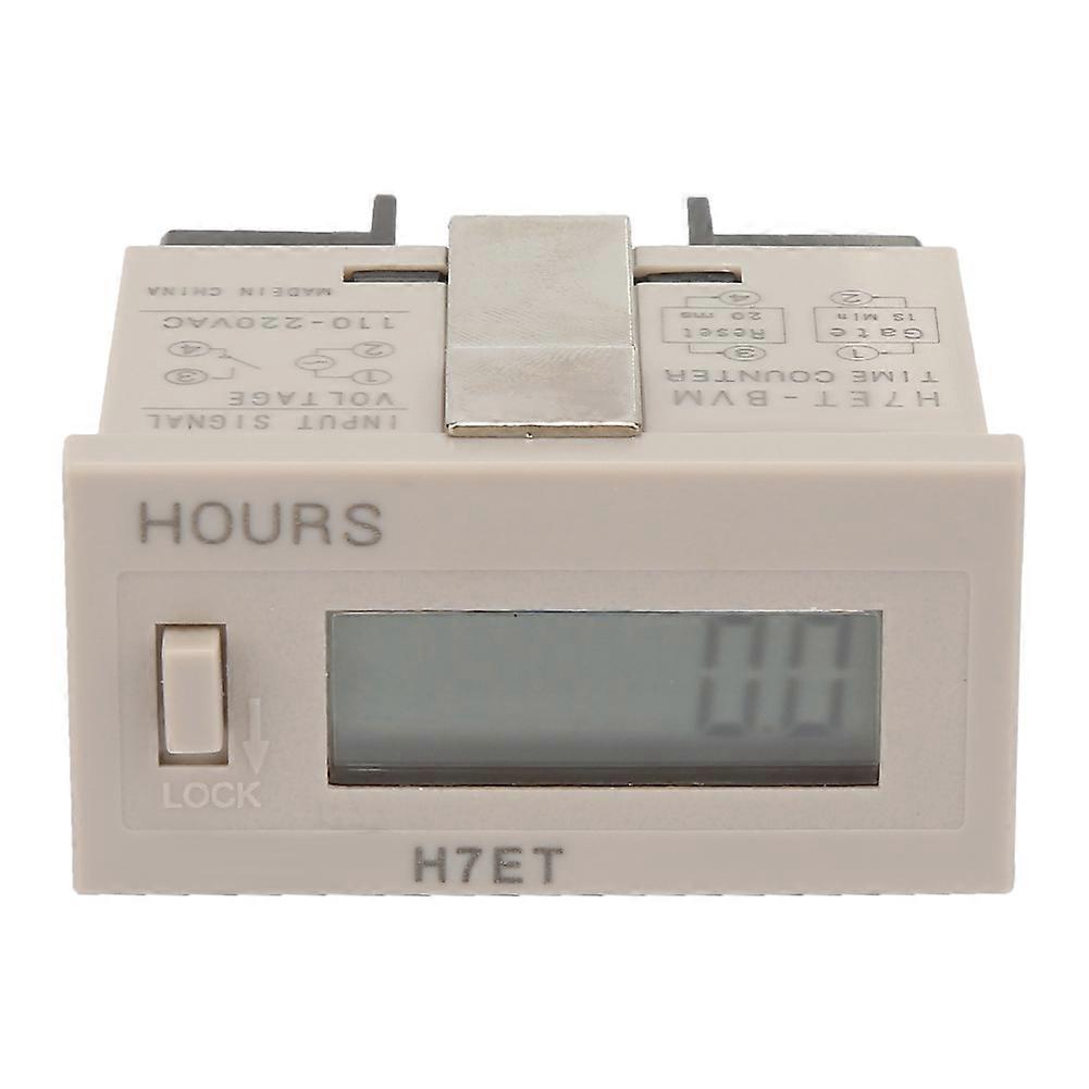 AC 110-220V H7Et BVM Digital Electrical Counter Totalizer with 6-Digit LCD Display(0.0Hour)